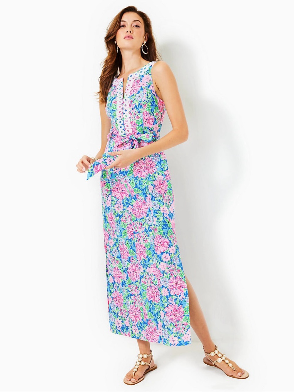 Lilly Pulitzer | Gulianna Stretch Cotton Maxi Shift Dress